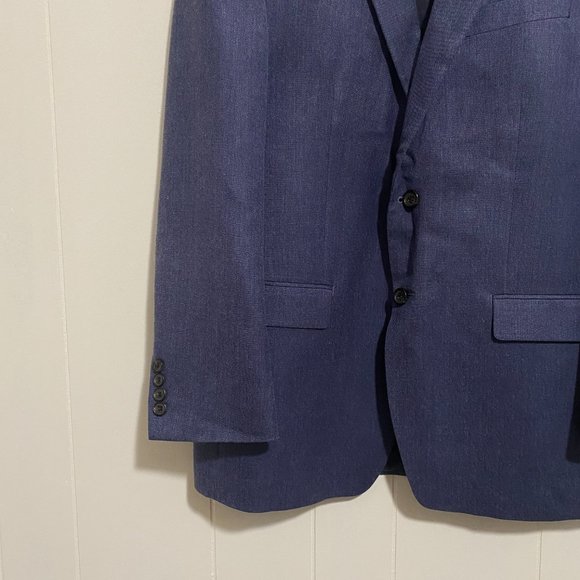 Navy Lauren Ralph Lauren Blazer / Sport Coat Silk Wool Blend - Picture 3 of 10